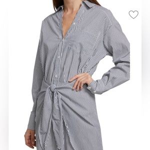 - Veronica Beard Roanoke shirtdress in charcoal white NWT